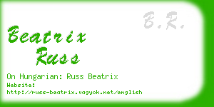 beatrix russ business card